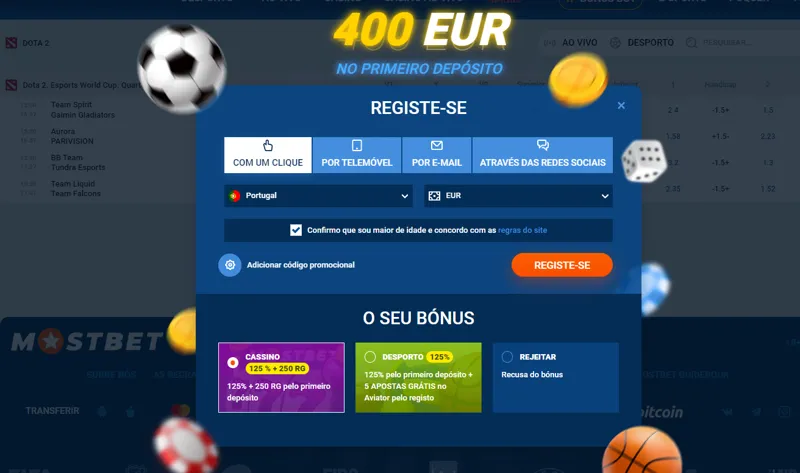 Registo na MostBet para jogar Dota 2