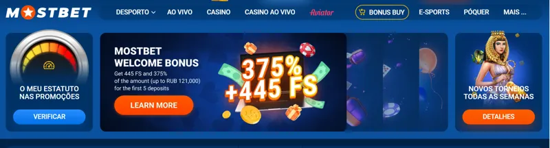 Bónus de boas-vindas da MostBet para jogadores de Portugal