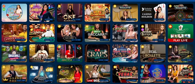 Jogos com dealer ao vivo no casino online MostBet